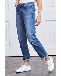 Sosandar - Mid Relaxed Fit Boyfriend Jeans Cotton - Lyst