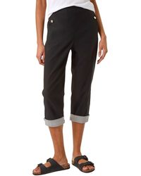 Roman - Contrast Stripe Cropped Stretch Trouser - Lyst