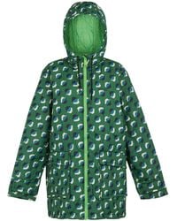 Regatta - Ladies Orla Kiely Elm Leaf Quilted Mid Length Jacket (Shadow/Emerald) - Lyst