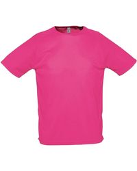 Sol's - Sporty Short Sleeve Performance T-Shirt (Neon) - Lyst