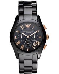 Emporio Armani - ' Ceramic Chronograph Watch Ar1410 Metal - Lyst