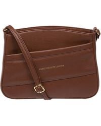 Pure Luxuries - 'Helena' Dark Nappa Leather Cross Body Bag - Lyst
