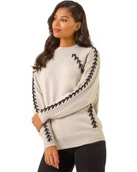 Roman - Blanket Stitch Knit Jumper - Lyst