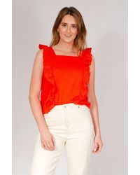 Secret Label - Broderie Button Detail Blouse - Lyst