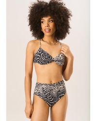 Gini London - High Waisted Bikini With Ruched Bottom - Lyst
