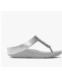 Fitflop - Fino Pearls And Crystal Toe-Post Sandals - Lyst