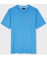 Paul Smith - Ps Regular Fit Short Sleeve Organic Cotton Zebra Logo T-Shirt Colour: 43F, Size: M - Lyst