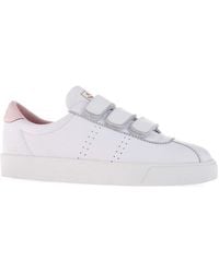 Superga - Ladies 2870 Sport Club S Leather 3 Touch Fastening Strap Trainers /Light) - Lyst