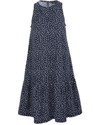 Regatta - Trisa Micro-Dot Smock Jurk (Marine, Wit) - Lyst