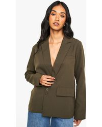 Boohoo - Tailored Wrap Over Blazer - Lyst