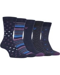 Farah - 5 Pack Thin Breathable Classic Polka Dot Patterned Soft Top Cotton Dress Socks - Lyst