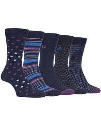 Farah - 5 Pack Thin Breathable Classic Polka Dot Patterned Soft Top Cotton Dress Socks - Lyst