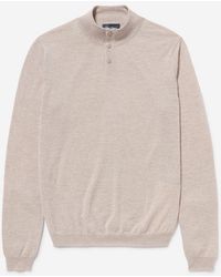 Oliver Sweeney - Merino Wool Buttoned Funnel-Neck Jumper - Lyst