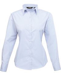 PREMIER - Ladies Poplin Long-Sleeved Blouse (Light) - Lyst
