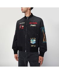 Amiri - Zwarte Katoenen En Nylon Bomberjack - Lyst