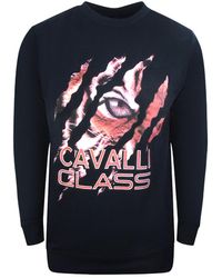 Roberto Cavalli - Peeking Tiger Design Sweatshirt Cotton - Lyst