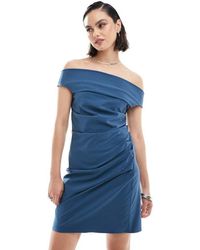 ASOS - Bengaline Off Shoulder Mini Dress - Lyst