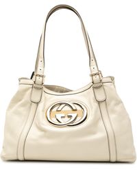 Gucci - Pre-Owned Leather Dialux Britt Tote - Lyst