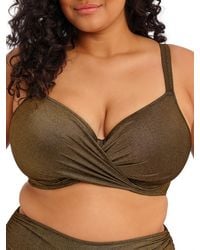 Elomi - Sunset Shimmer Wrap Plunge Bikini Top - Lyst