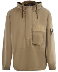 C.P. Company - Flat Nylon Lead Grey Overshirt Jacket - Lyst