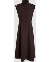 Karen Millen - Petite Herringbone Texture Utility Dress - Lyst