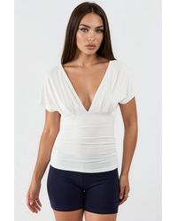 Busem - V-Ausschnitt Bluse Mit Schleifen-Detail - Lyst