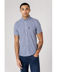 French Connection - Cotton Short Sleeve Gingham Chest Pocket Shirt - Lyst