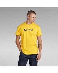 G-Star - G-Star Raw Distressed Old School Logo T-Shirt - Lyst