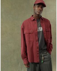 ASOS - 90's Oversized Shirt With Square Collar - Lyst