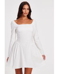 Quiz - Bow Back Skater Dress - Lyst
