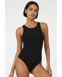 Bigdart - Fitted Sleeveless Crew Neck Bodysuit With Snap Closure - Lyst