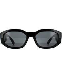 Versace - Rectangle Dark Sunglasses - Lyst