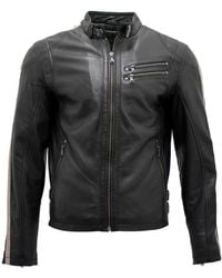 Infinity Leather - Racer Nappa Biker Jacket - Lyst