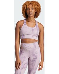 adidas Originals - Run Pocket Medium-Support Aop Bra Iteration - Lyst