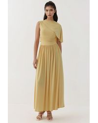 Hiccup - Asymmetrical Collar Off-Shoulder Maxi Dress - Lyst