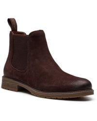 Hush Puppies - Russell Leather Dark Ankle Boots - Lyst
