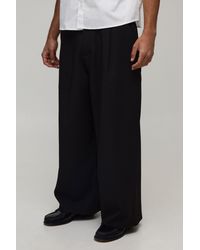 BoohooMAN - Tailored Wide Leg Suit Trousers - Lyst