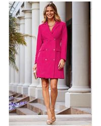 Sosandar - Pink Double Breasted Blazer Dress - Lyst