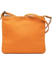 Fendi - Pre-Owned Zucchino Canvas Crossbody - Lyst