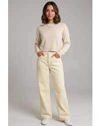 Femme Luxe - High Waisted Wide Leg Jeans - Lyst
