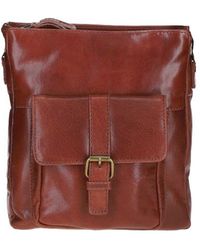 Ashwood Leather - Compact Real Messenger Bag With Front Buckle Pocket - Lyst