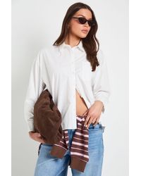 Boohoo - Cotton Poplin Oversized Shirt - Lyst