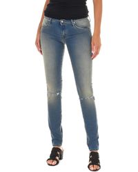 Met - Long Denim Pants Worn And Torn Effect 10Db50262 - Lyst