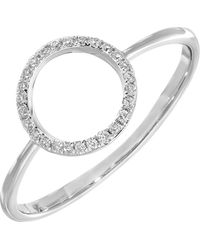 DIAMANT L'ÉTERNEL - 9ct Witgouden 0,08 Ct Pavé Gezette Diamanten Ring Met Open Lus - Lyst
