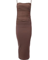 Rare London - Slinky Open Back Midi Dress - Lyst