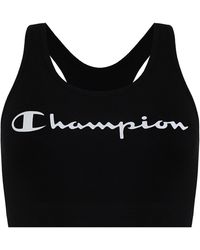 Champion - Logo Sports Bra Cotton - Lyst
