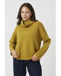 Brave Soul - Loose Fit Roll Neck Knitted Jumper With Side Split - Lyst