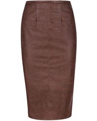 Conquista - Faux Leather High Waist Pencil Skirt - Lyst