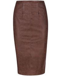 Conquista - Faux Leather High Waist Pencil Skirt - Lyst