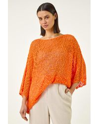 Roman - Light Weight Open Knit Jumper - Lyst
